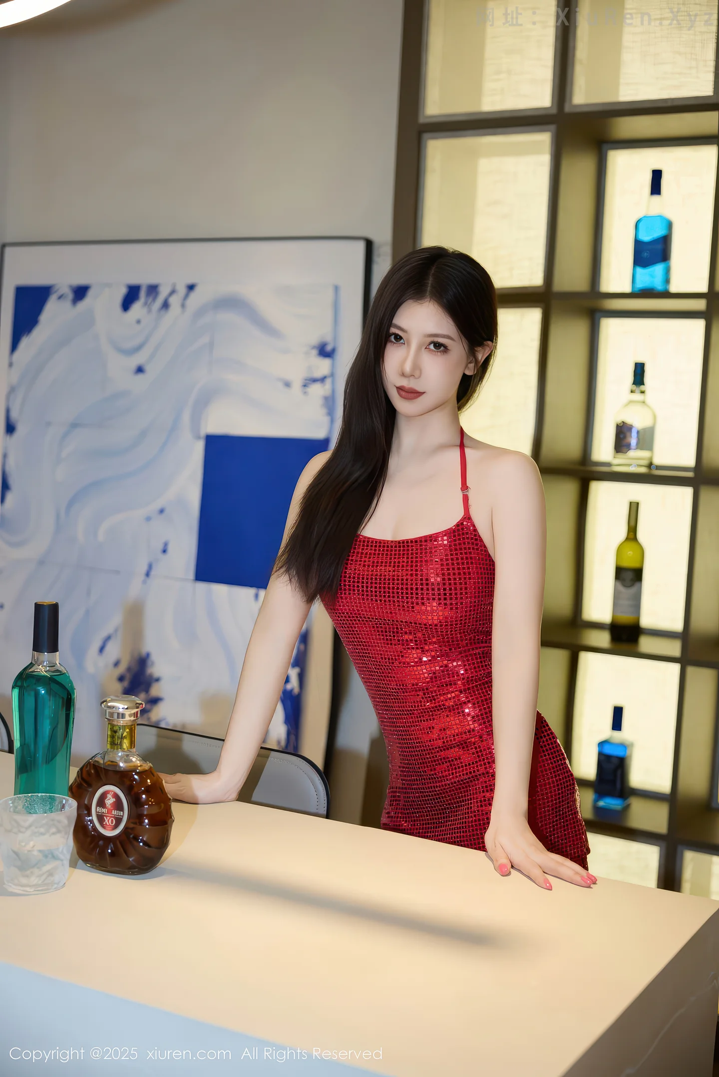 图片[4]-[XiuRen秀人网] VOL.11031 模特尹甜甜sunny性感红色吊带裙配闪亮肉丝秀完美身材诱惑写真52P-秀人网官方网站